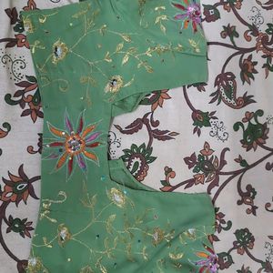 Green Embroidery Blouse