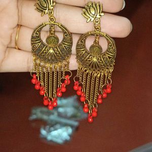 Golden oxidised Earrings