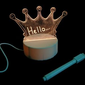 Acrylic Message Board Lamp With Pen