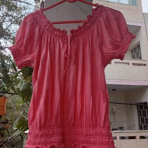 Peach Coloured Crop Top