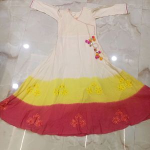 Embroidery Anarkali Gown With Free Earrings
