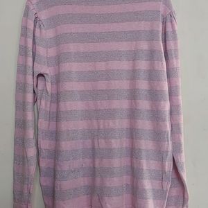 Roundneck Sweater With Stripe Pattern