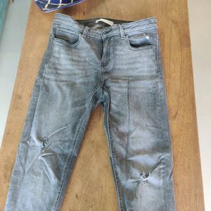 Zara Charcoal Grey Skinny Denim