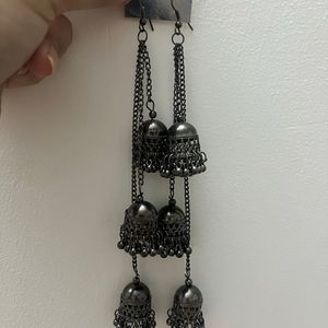 Black Metal Earrings