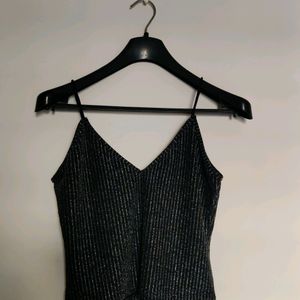 Black Party Crop Top