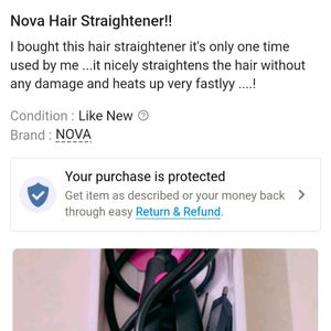 Nova Hair Straightener New