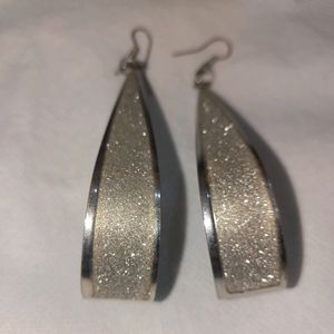 Silver Shimmery Earrings