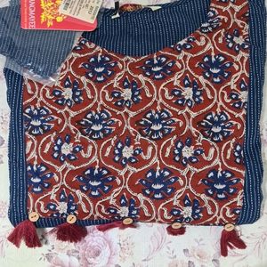 Branded Cotton Kurtis With Mask