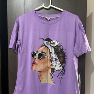 Purple Casual Tshirt Urbanic