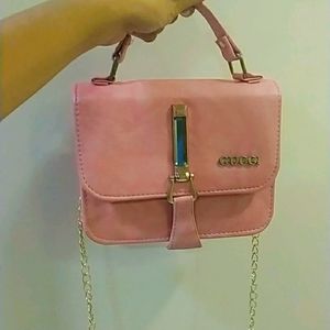 Peach Colored Gucci Handbag/ Slingbag