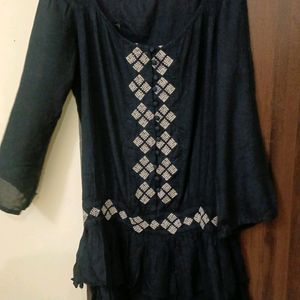 Beautiful Black Layered Frock Top of L Size