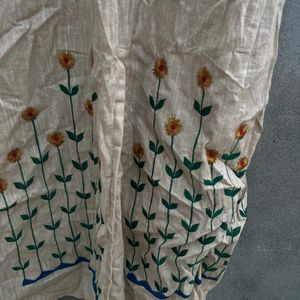 New Unused Front Open Kurta With Emboridery