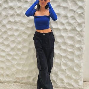 Blue Crop Top