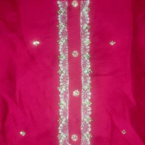 Rose Colour Party Wear Kurti