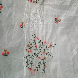 MAL-MAL COTTON KURTI WITH DUPATTA