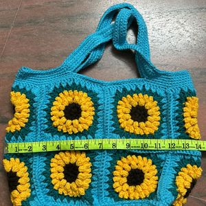 Pintresty Sunflower🌻Crochet Tote Bag