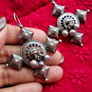 Silver Replica Plus Style Earrings