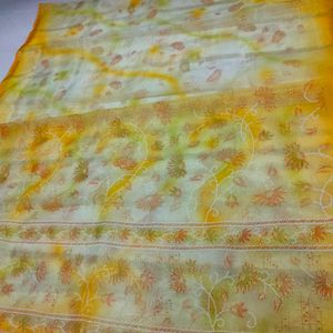 Beautiful Organza Saree 💛