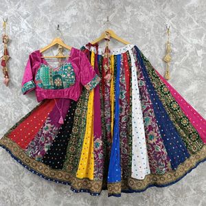 Pure Gajji Silk Navratri Lehanga