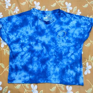 Women Tie Dye Crop Tshirt