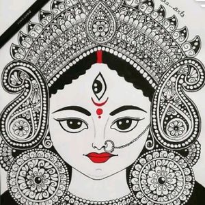 Mandala Art Of Maa Durga