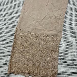 Nude Chikankari Palazzo Pant