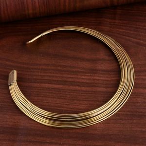 Choker Necklace Set Gold Plated