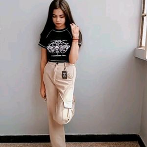 Cream_cargo Pant