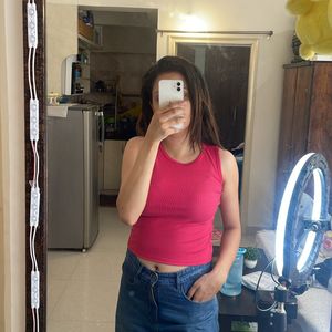 Pink Crop Top