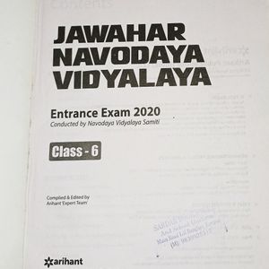 Class 6 Book, Jawahar Navodaya BOOK