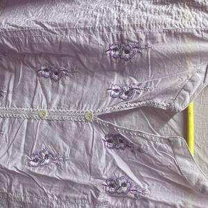 Lavendar A Line Kurta