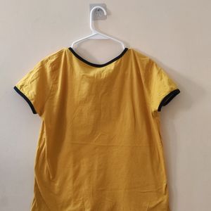 Pantaloons Yellow T-shirt Size L