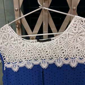 Blue N White Top