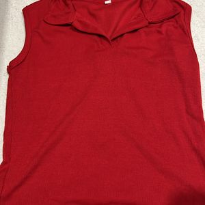 Red Sleeves Shirt Top