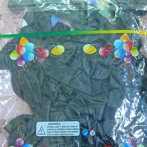 100 Pcs Black Colour Metallic Balloon