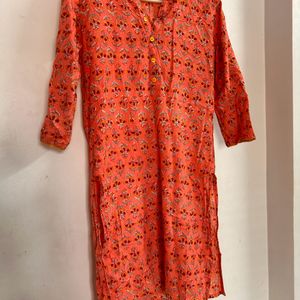 Cotton Coral kurta