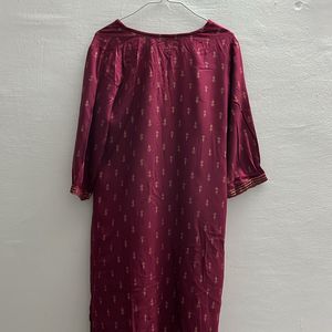 Maroon Dailywear Kurta