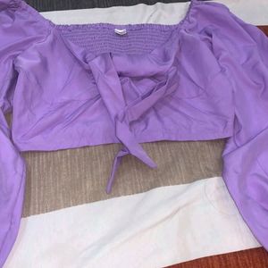 SSS Brand New Purple Color Sexy Crop Top - size L