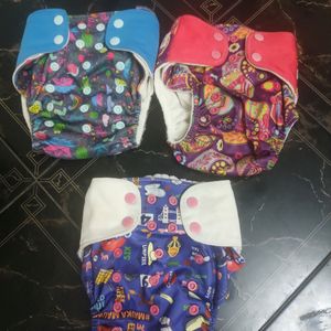 Combo Of 3 Freesize UNO Cloth Diaper