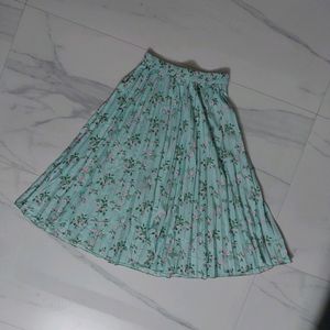 Floral Midi A-line Flare Skirt