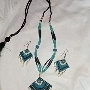 Bohemian Necklace With Earrings Set