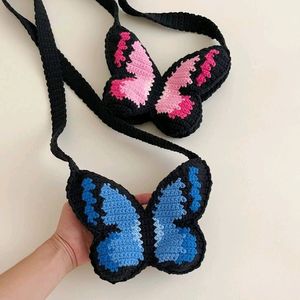 crochet Butterfly Sling Bag