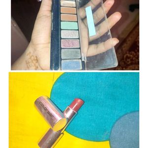 Combo-: Lipstick, Earrings, Eyeshadow Palette