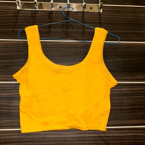 yellow crop top