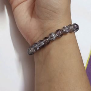 GREY CRYSTAL SPARKLING BEAD BRACELET