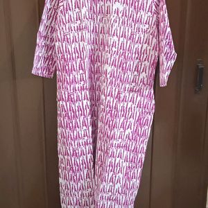 Pink And White Kurta