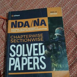 Arihant NDA /NA Chapter wise PYQ Solved Papers.