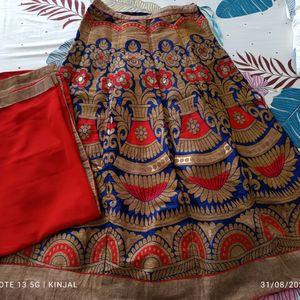 Brocade Lehenga With Dupatta