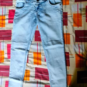 High Waist Blue Denim Jeans