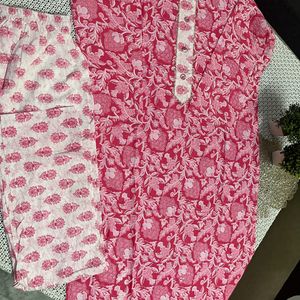 Cotton Kurta And Pant Set